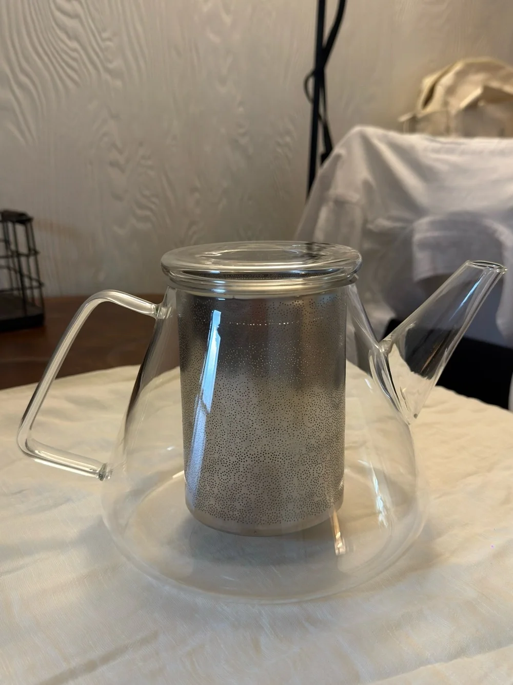 AdHoc Borosilicate Glass Tea Pot w/ Stainless Steel Infuser Heat Resistant EUC